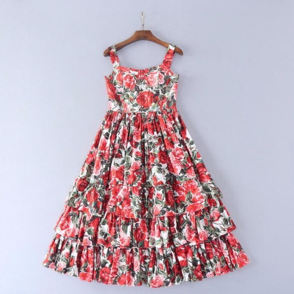 BED OF ROSES DRESS SIZE MED - Picture 2 of 6